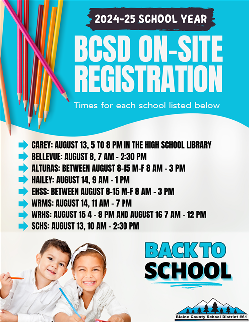 n-Site Registration Dates & Times for BCSD Schools